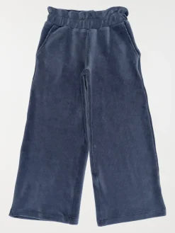 Pantalon large velours fille (3-12A)