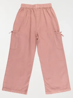 Pantalon large vieux rose fille (3-12A)
