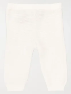 Pantalon naissance tricot écru (0-3M)