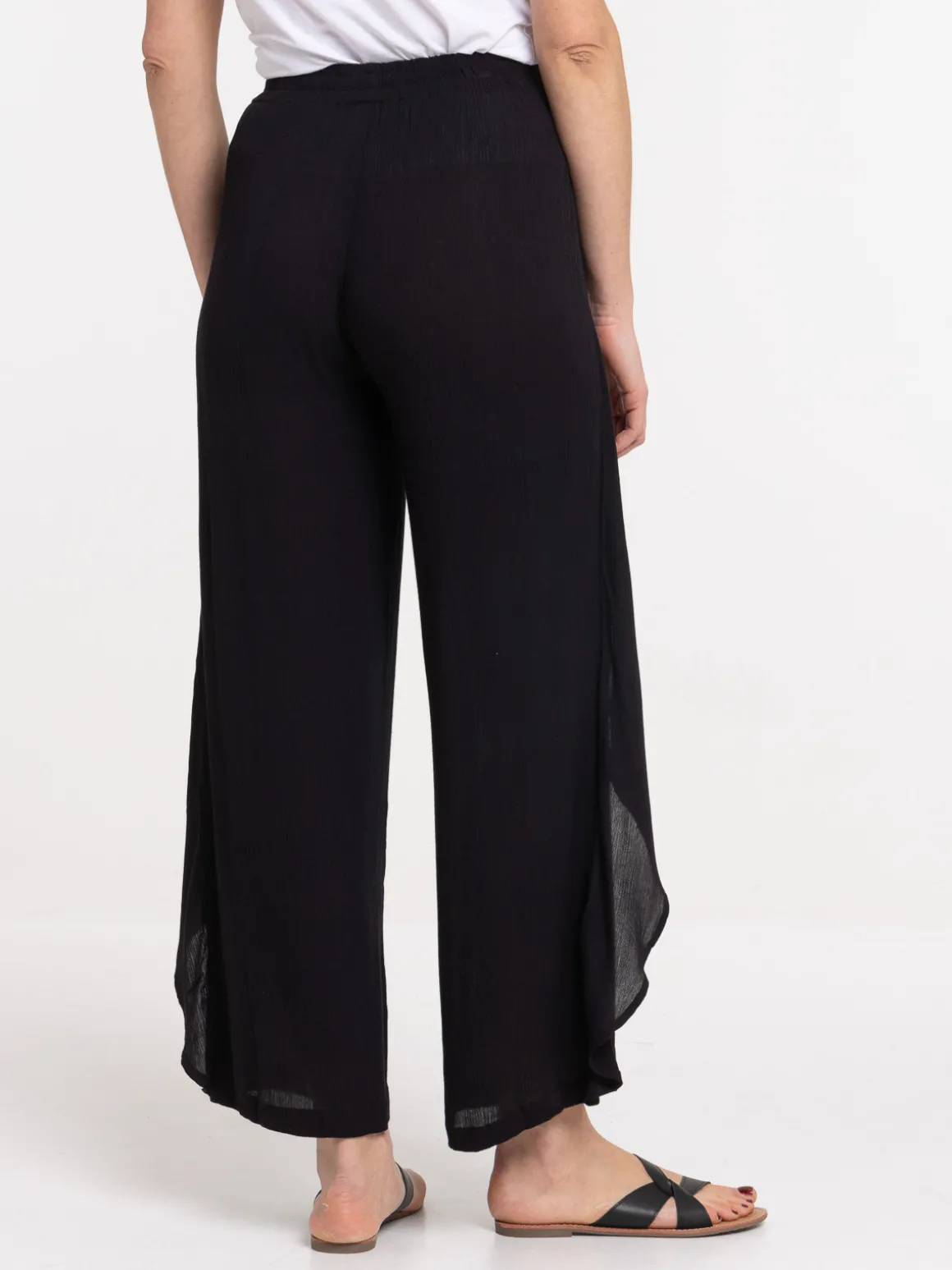 Pantalon noir fluide femme