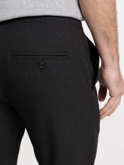 Pantalon noir taille élastique homme