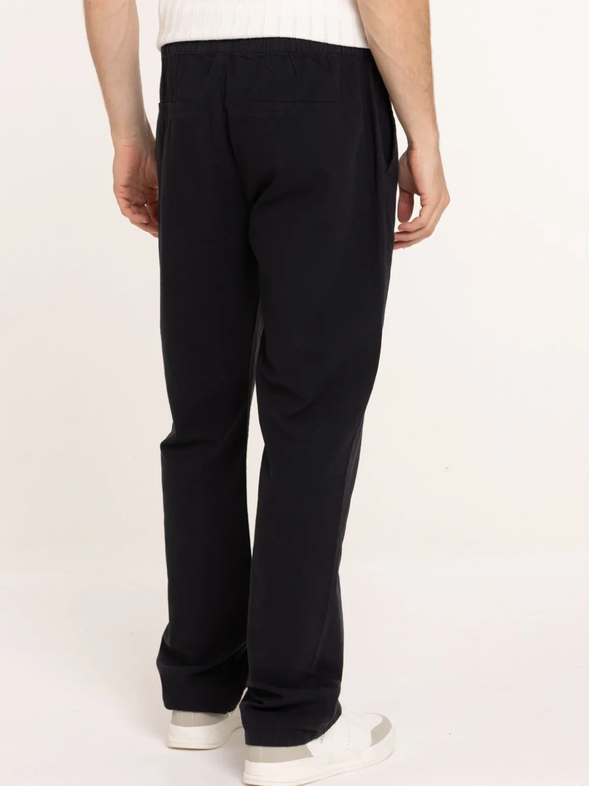 Pantalon noir taille élastiquée homme