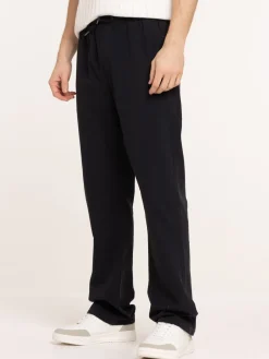 Pantalon noir taille élastiquée homme