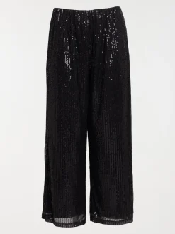 Pantalon sequins grande taille femme