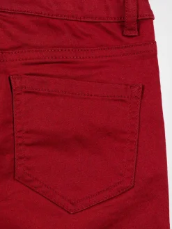 Pantalon skinny bordeaux fille (10-16A)