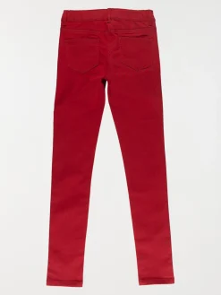 Pantalon skinny bordeaux fille (10-16A)