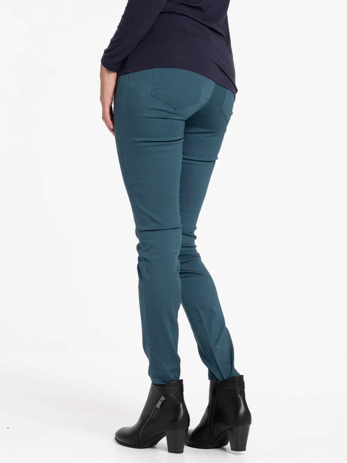Pantalon skinny coloris canard femme