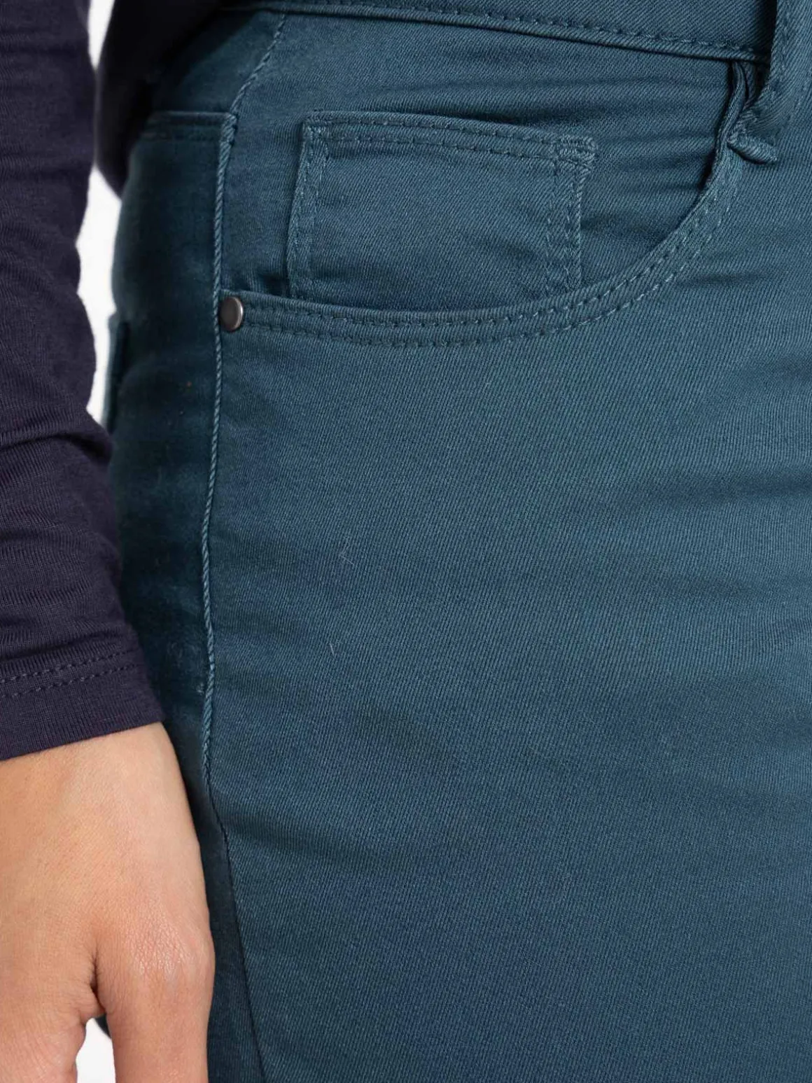 Pantalon skinny coloris canard femme