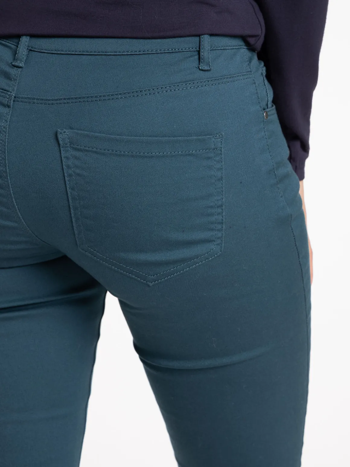 Pantalon skinny coloris canard femme