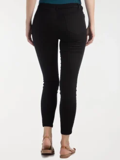 Pantalon skinny 7/8ème noir femme