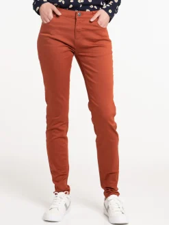Pantalon skinny terre de sienne femme
