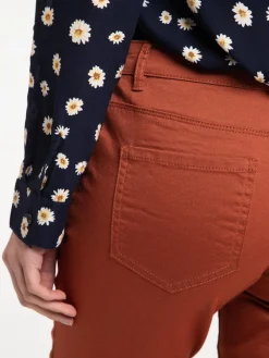 Pantalon skinny terre de sienne femme