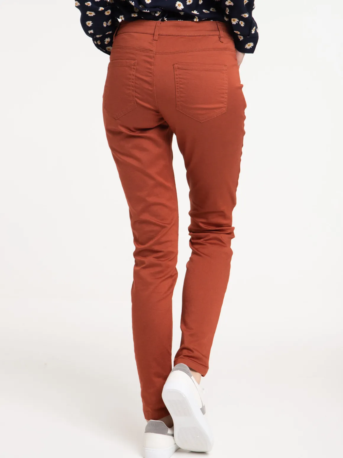 Pantalon skinny terre de sienne femme