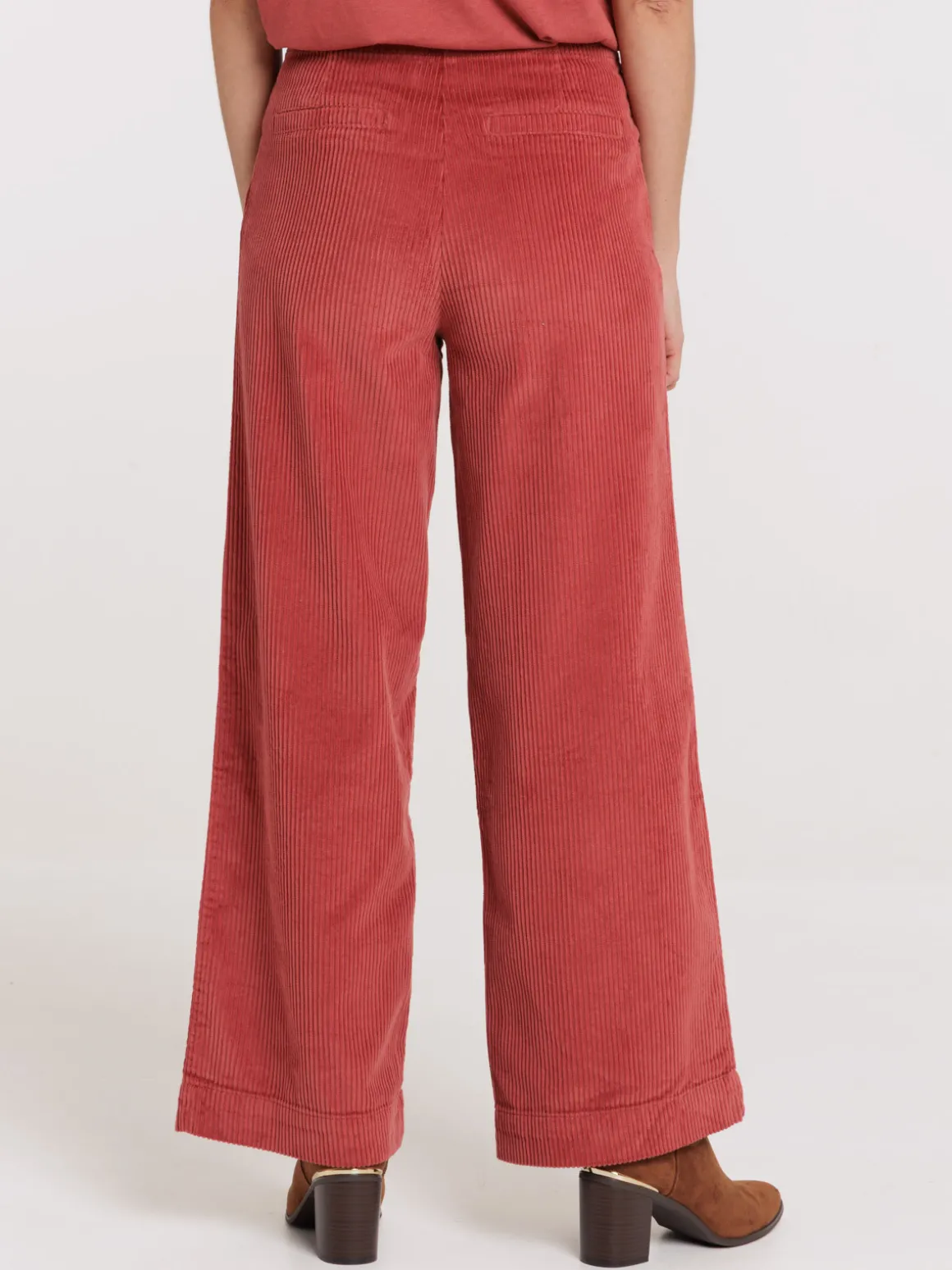 Pantalon velours large femme