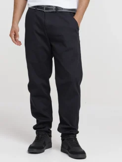 Pantalon ville avec ceinture homme noir