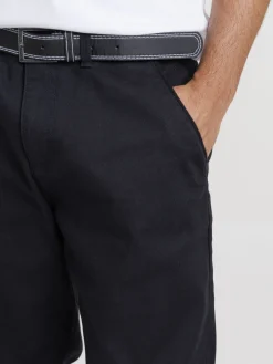 Pantalon ville avec ceinture homme noir