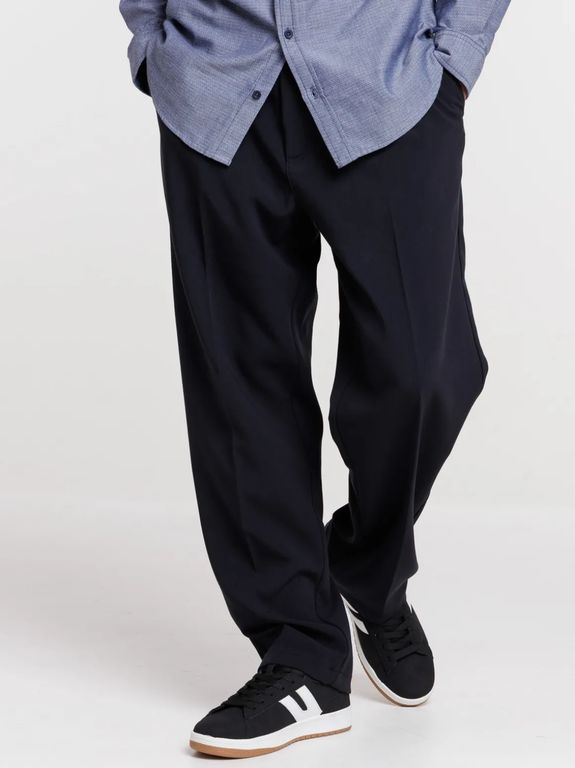 Pantalon ville noir avec passants homme