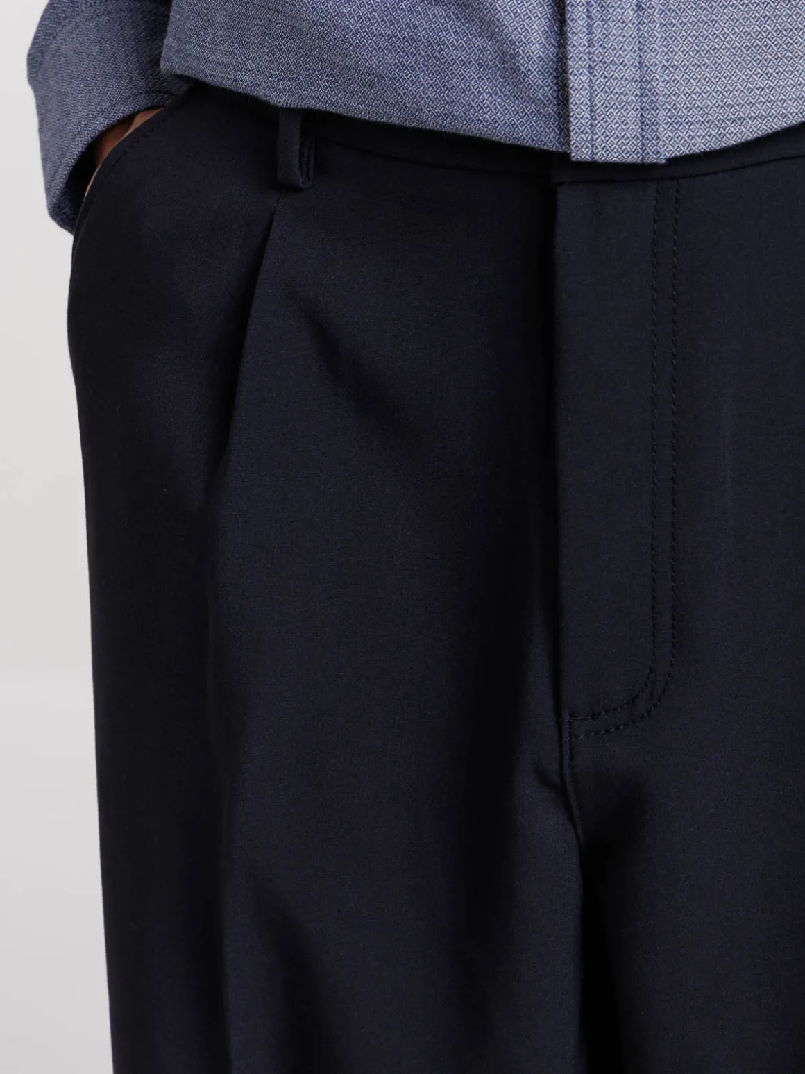 Pantalon ville noir avec passants homme