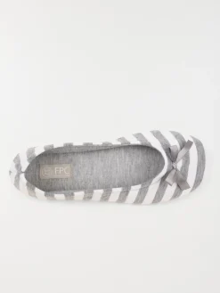 Pantoufle ballerine rayée femme (37-42)