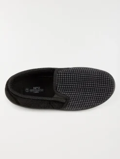 Pantoufle fermée carreaux noir (40-46)