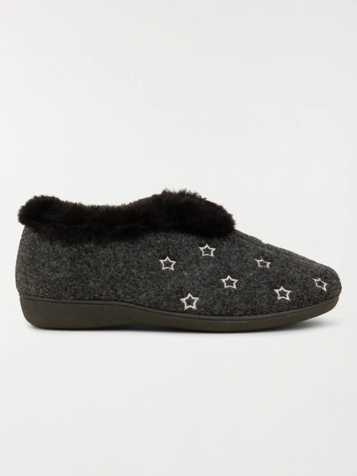 Pantoufle fourrée étoile femme (36-41)