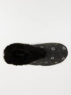 Pantoufle fourrée étoile femme (36-41)