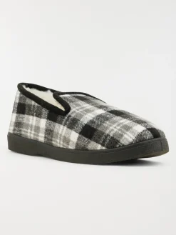 Pantoufle homme noir carreaux (39-45)