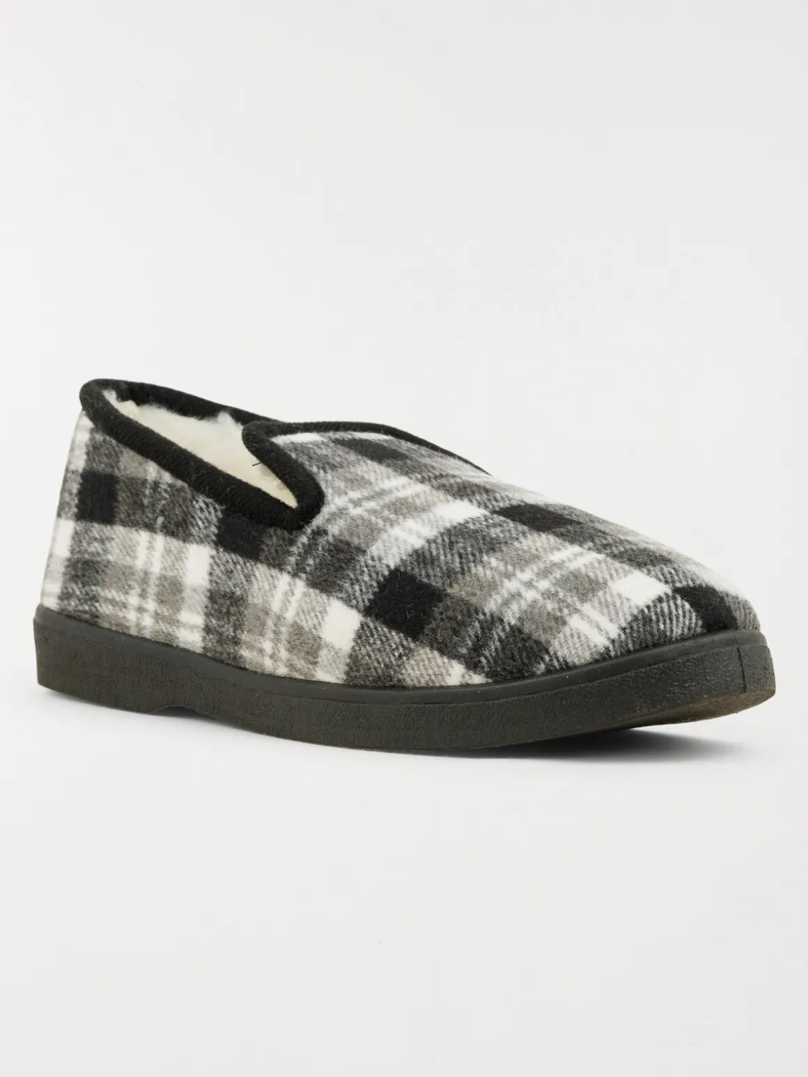 Pantoufle homme noir carreaux (39-45)