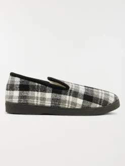 Pantoufle homme noir carreaux (39-45)