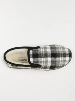Pantoufle homme noir carreaux (39-45)