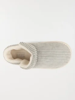 Pantoufles côtelés grises femme (36-41)