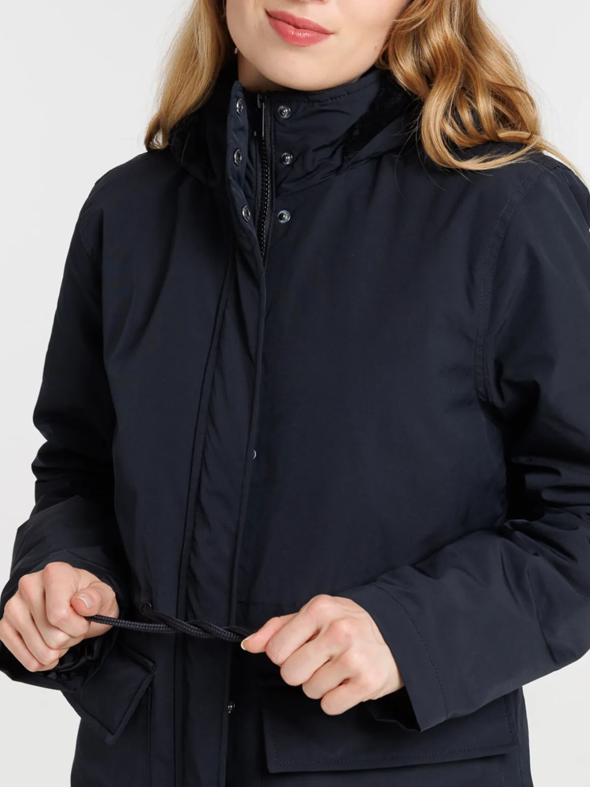 Parka capuche douce noire femme