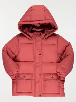 Parka capuche grenat fille (3-24M)