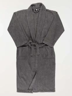 Peignoir adulte gris anthracite