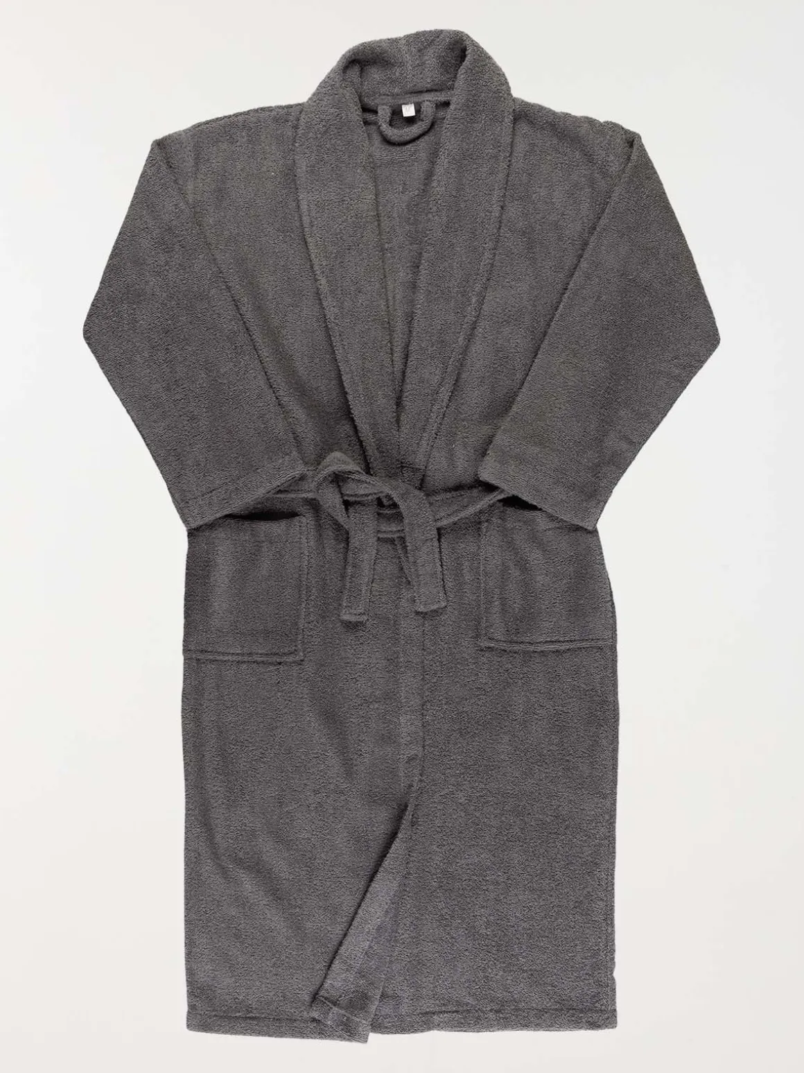 Peignoir adulte gris anthracite