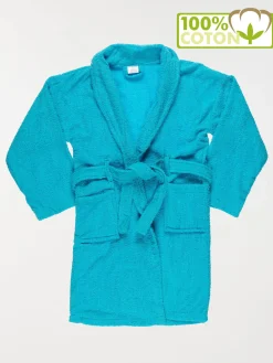 Peignoir enfant uni col châle