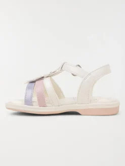 Pied-nu blanc fleurs fille (19-23)