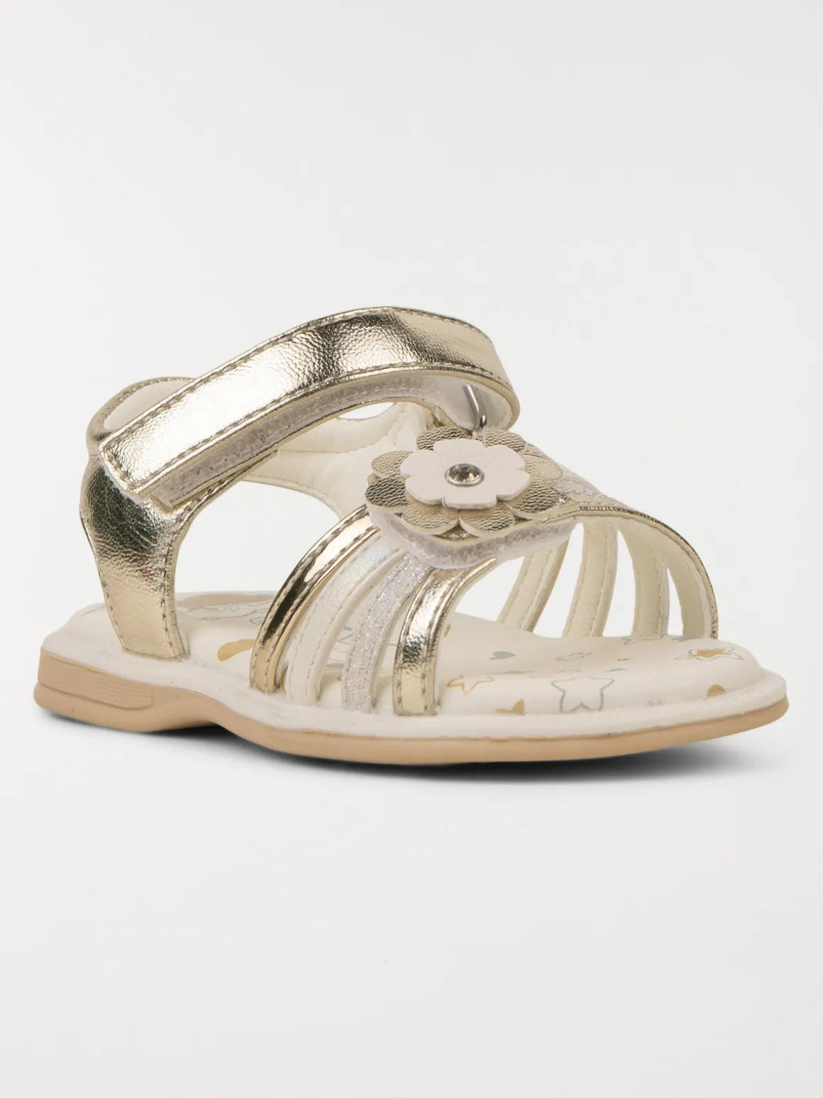Pied-nu doré fleur fille (19-23)