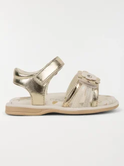 Pied-nu doré fleur fille (19-23)