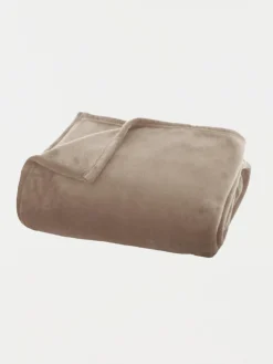Plaid coloris taupe 130 x 170 cm