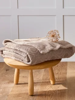 Plaid taupe 130 x 170 cm