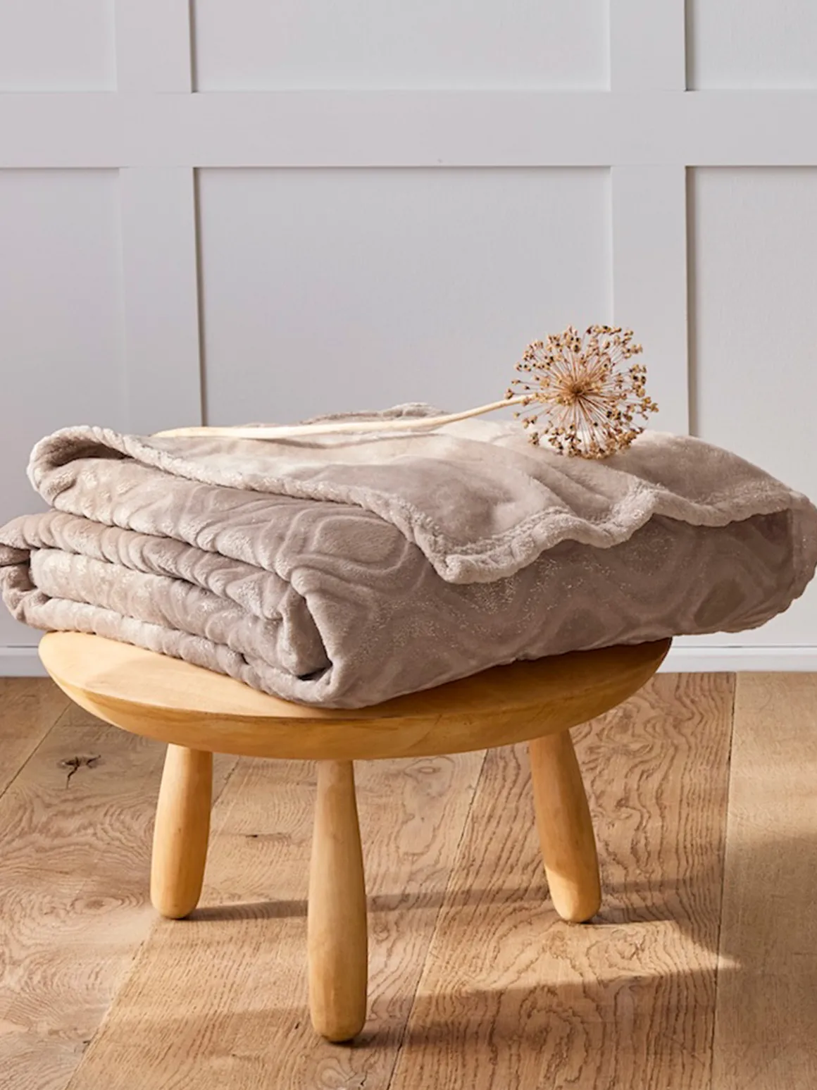 Plaid taupe 130 x 170 cm