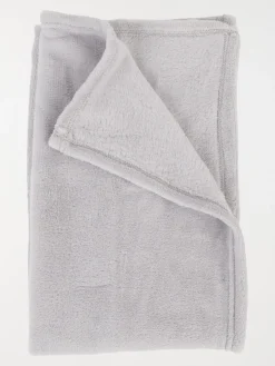 Plaid uni gris 100 x 80 cm bébé
