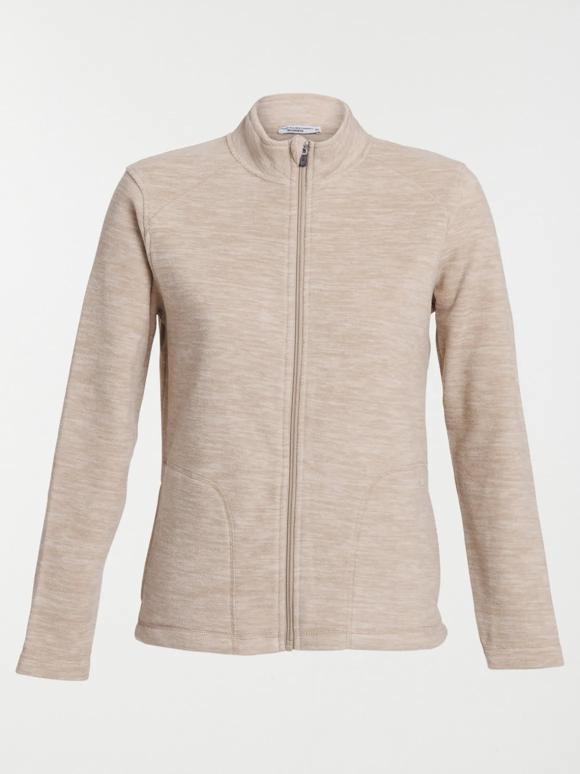 Polaire beige chiné zippé femme
