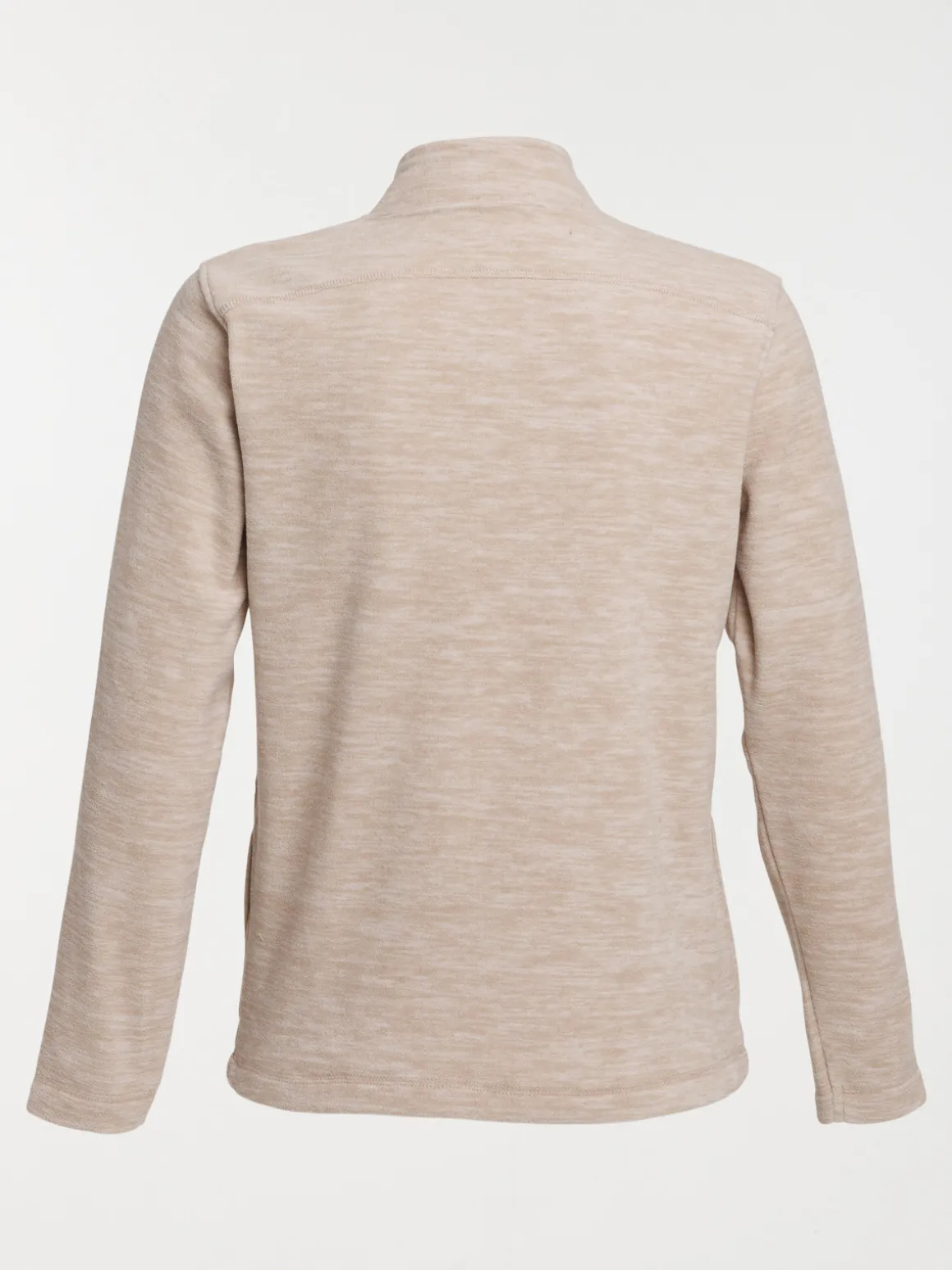 Polaire beige chiné zippé femme