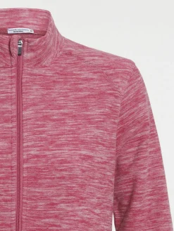 Polaire corail chiné zippé femme