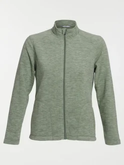 Polaire tilleul chiné zippé femme