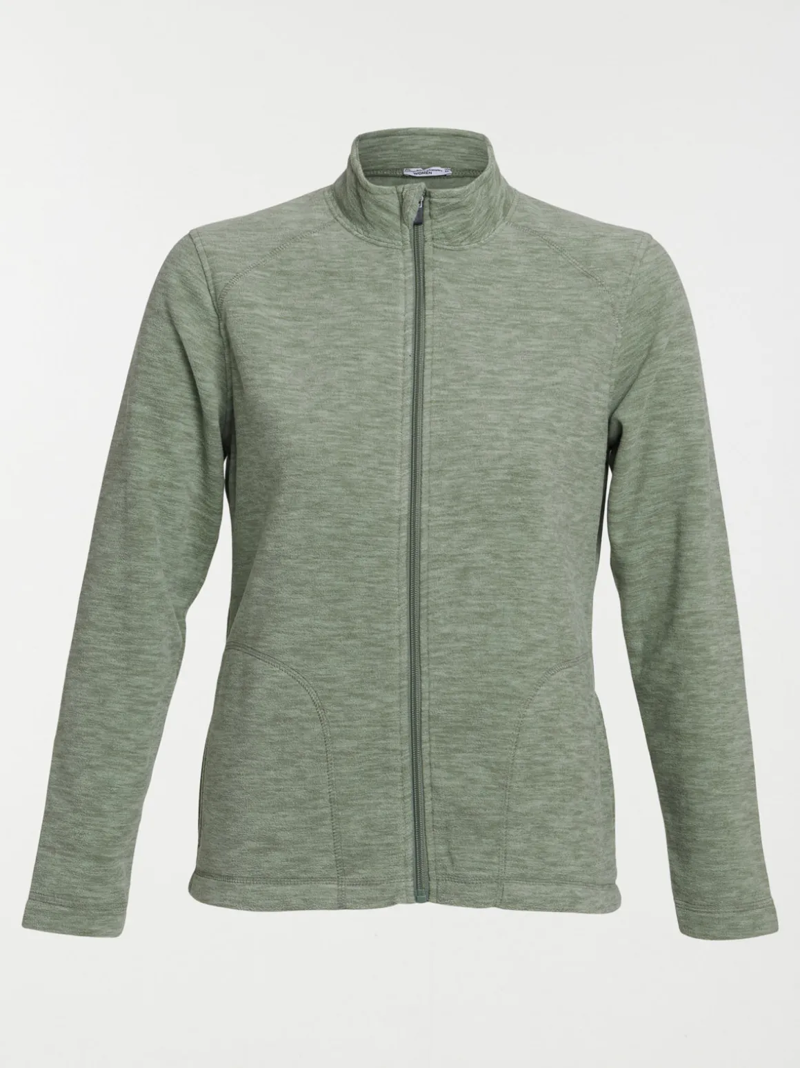 Polaire tilleul chiné zippé femme