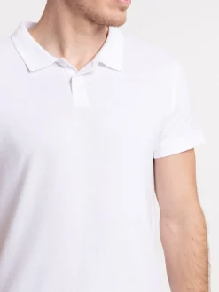 Polo basique blanc homme