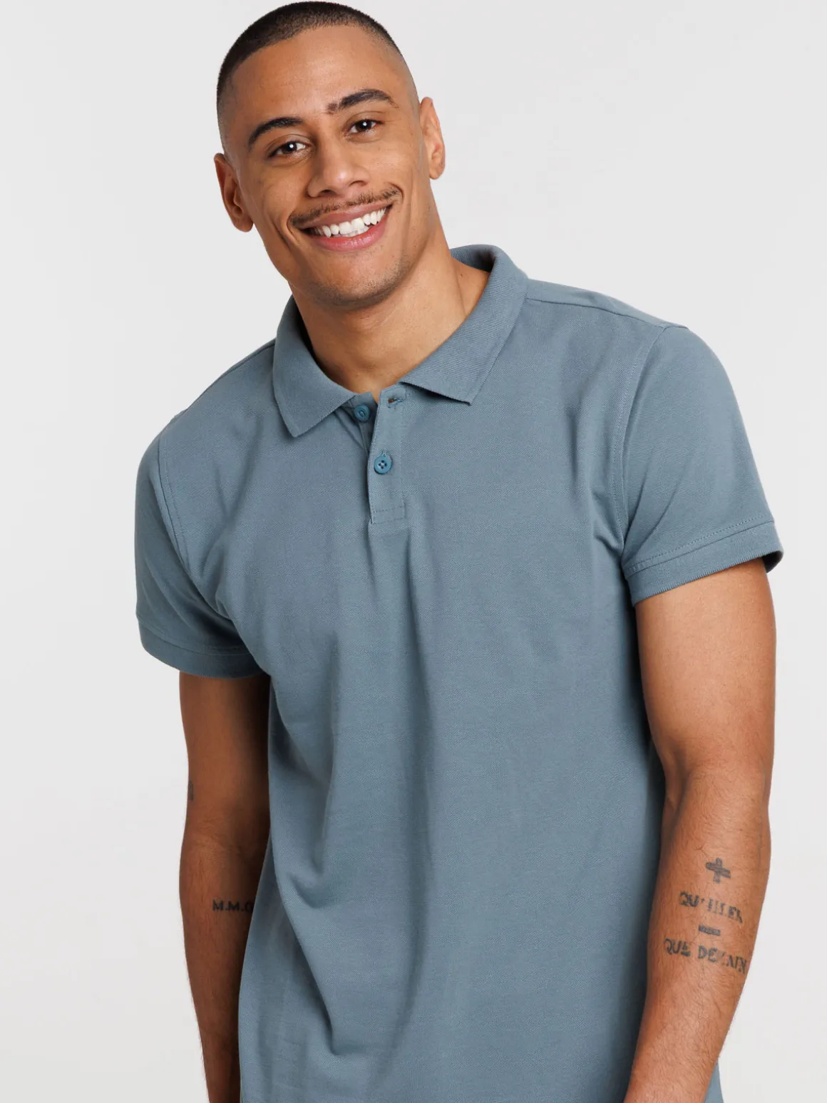 Polo basique coloris thunder homme